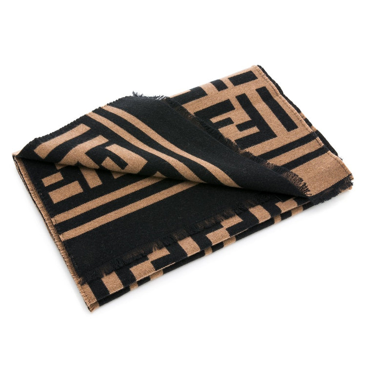 Logo Wool Cashemer Muffler
