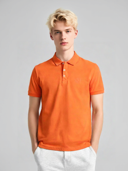 Cotton Solid Color Polo Shirt