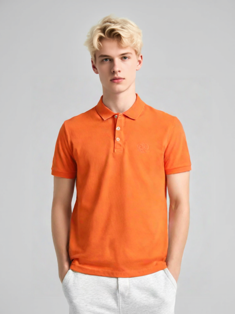 Cotton Solid Color Polo Shirt
