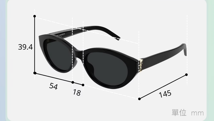 YSL Oval Cat Eye Sunglasses(SLM148F)