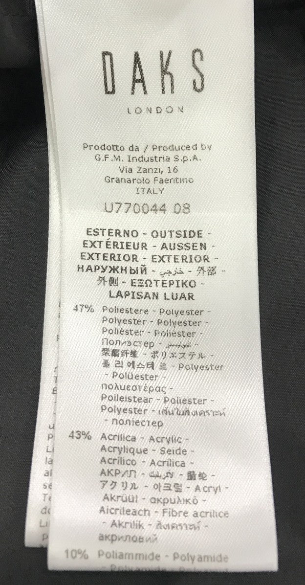 GEO CHECK WOOL SHORT COAT