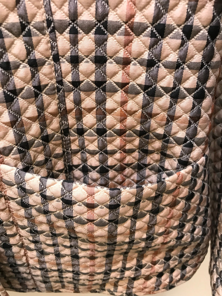 GEO CHECK WOOL SHORT COAT