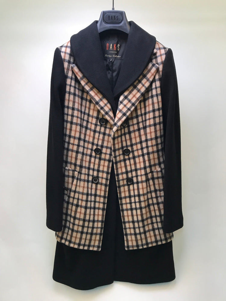Daks Houndstooth Wrap Coat (U87005010721009 )