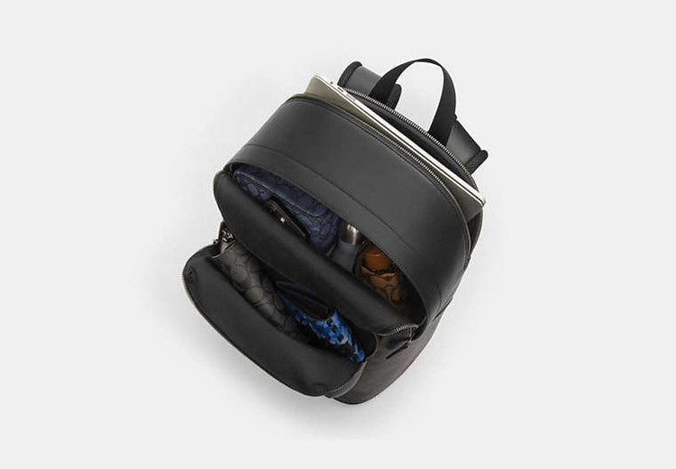 West Backpack In Signature Canvas With Surf Print