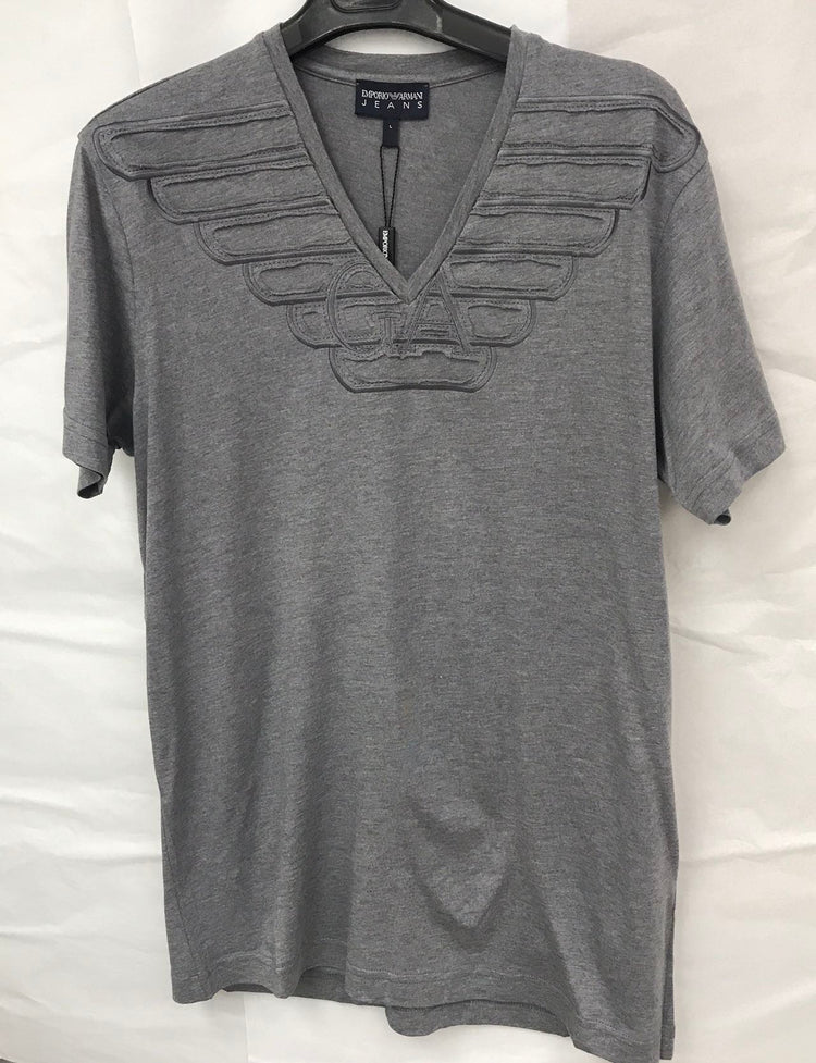 EA  MEN V-neck short-sleeved T-shirt