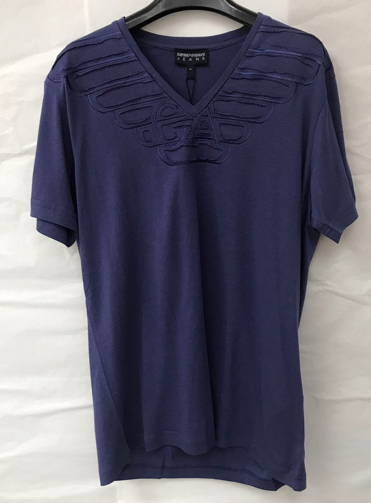 EA  MEN V-neck short-sleeved T-shirt