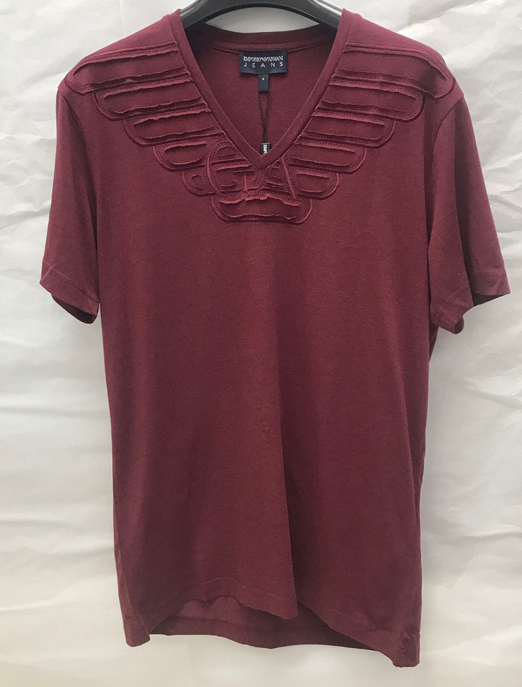 EA  MEN V-neck short-sleeved T-shirt