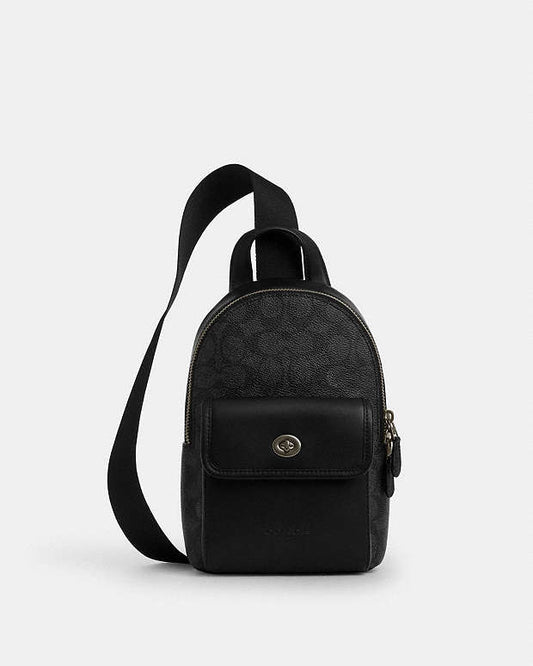 Small Turnlock Sling Pack In Signature Canvas