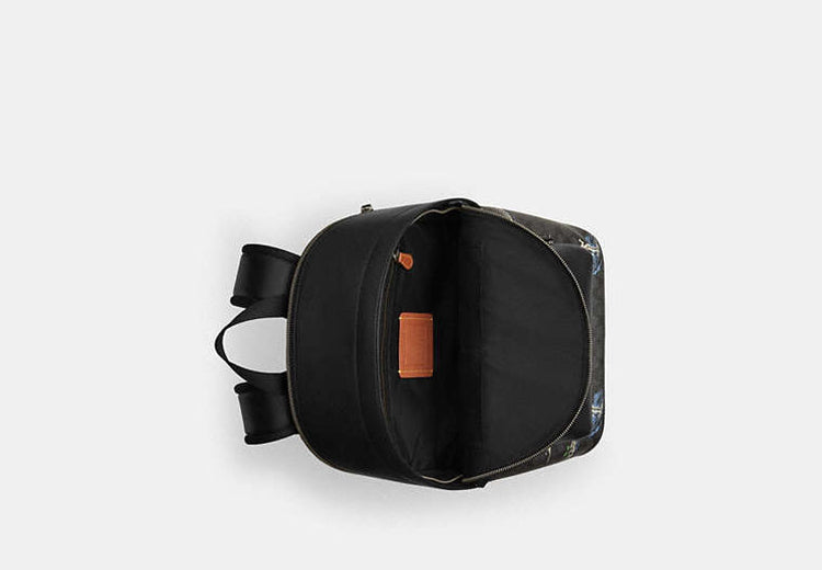 West Backpack In Signature Canvas With Surf Print