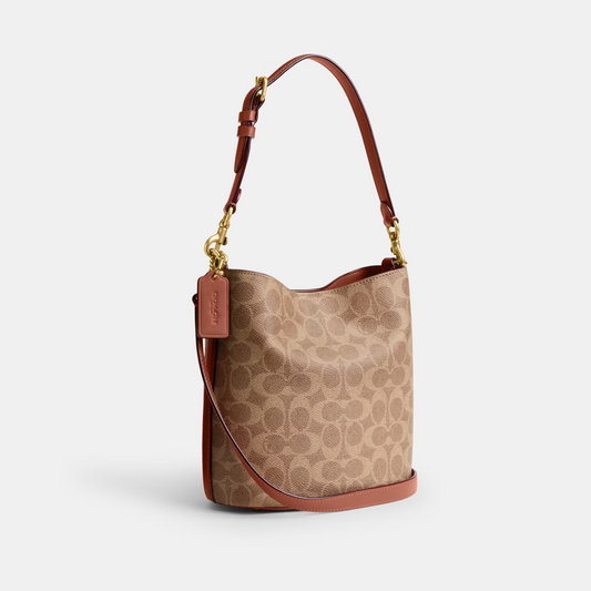 Coach Willow Soft Bucket Bag 19 In Signature Canvas (CW602)