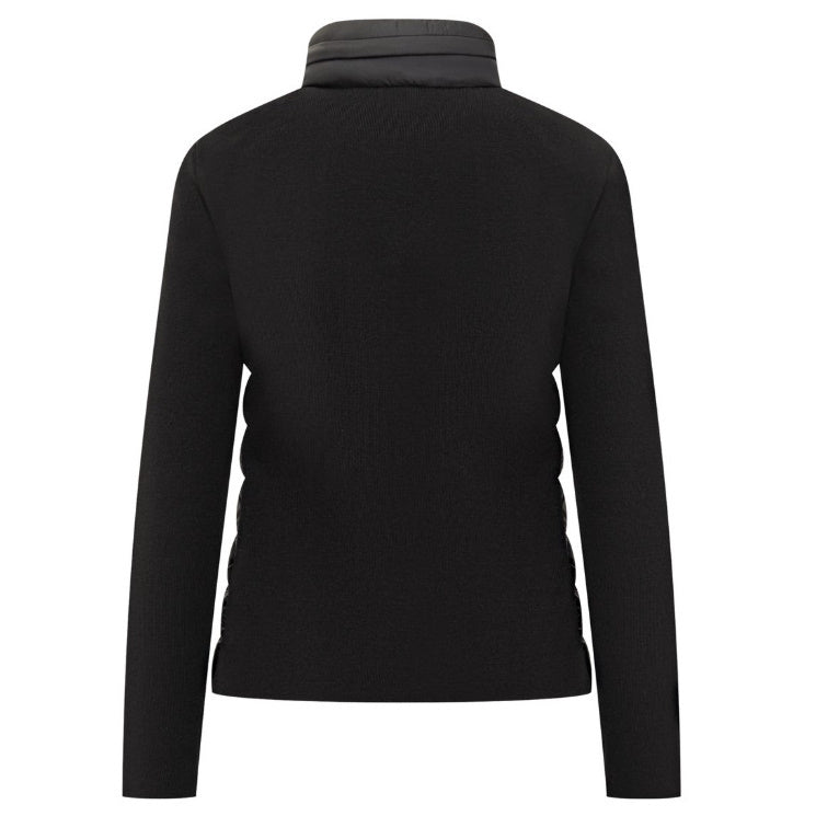 Padded Wool Zip-Up Cardigan