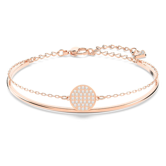 Bangle White, Rose gold-tone plated