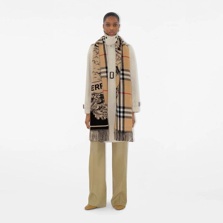 Reversible EKD Cashmere Scarf