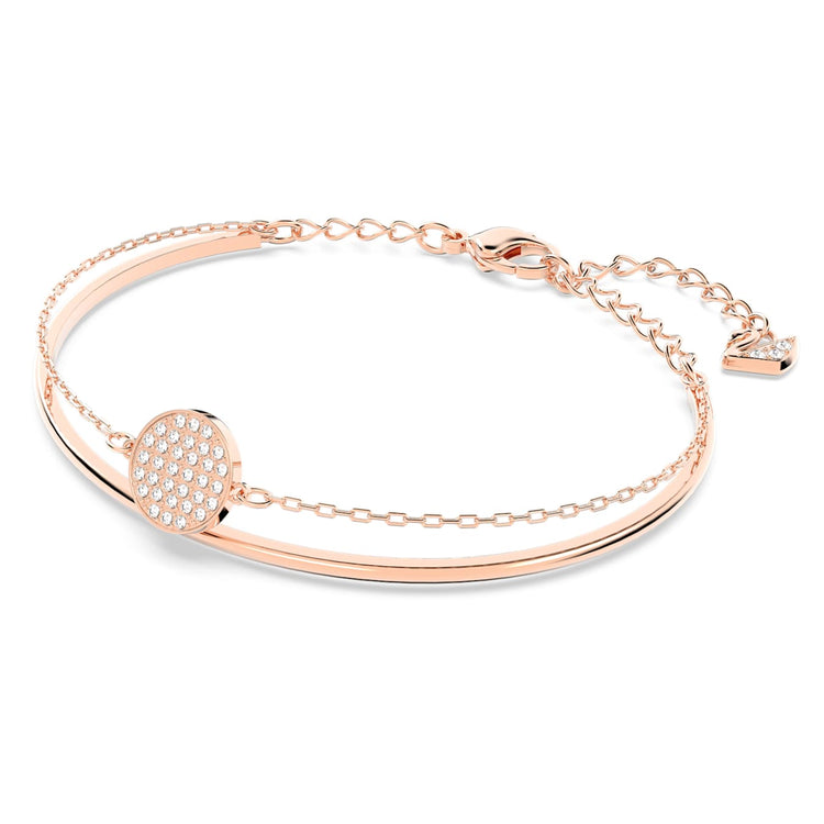 Bangle White, Rose gold-tone plated