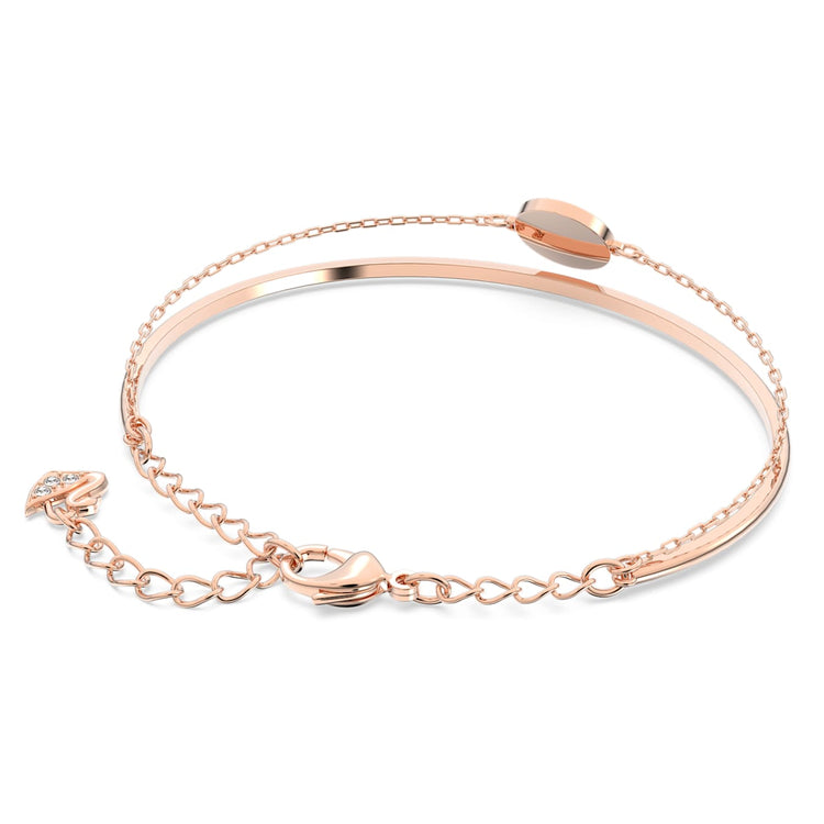 Bangle White, Rose gold-tone plated