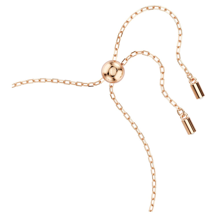 Bracelet Angel, White, Rose gold-tone plated