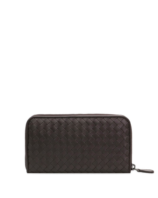 Intrecciato Leather Zip Around Wallet (114076V001N)