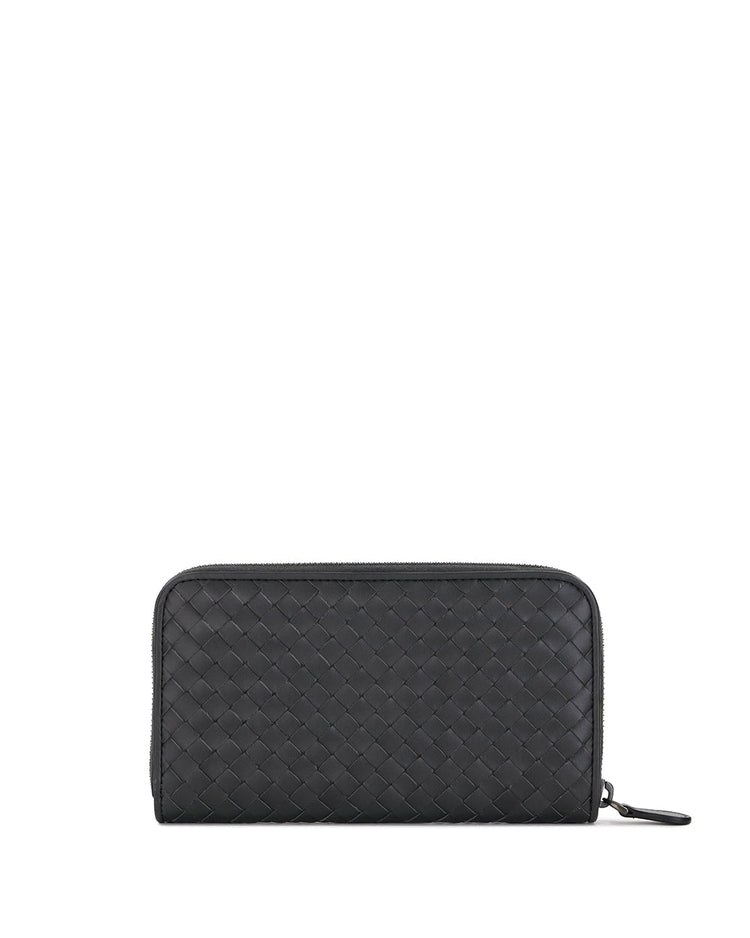 Intrecciato Leather Zip-around Wallet