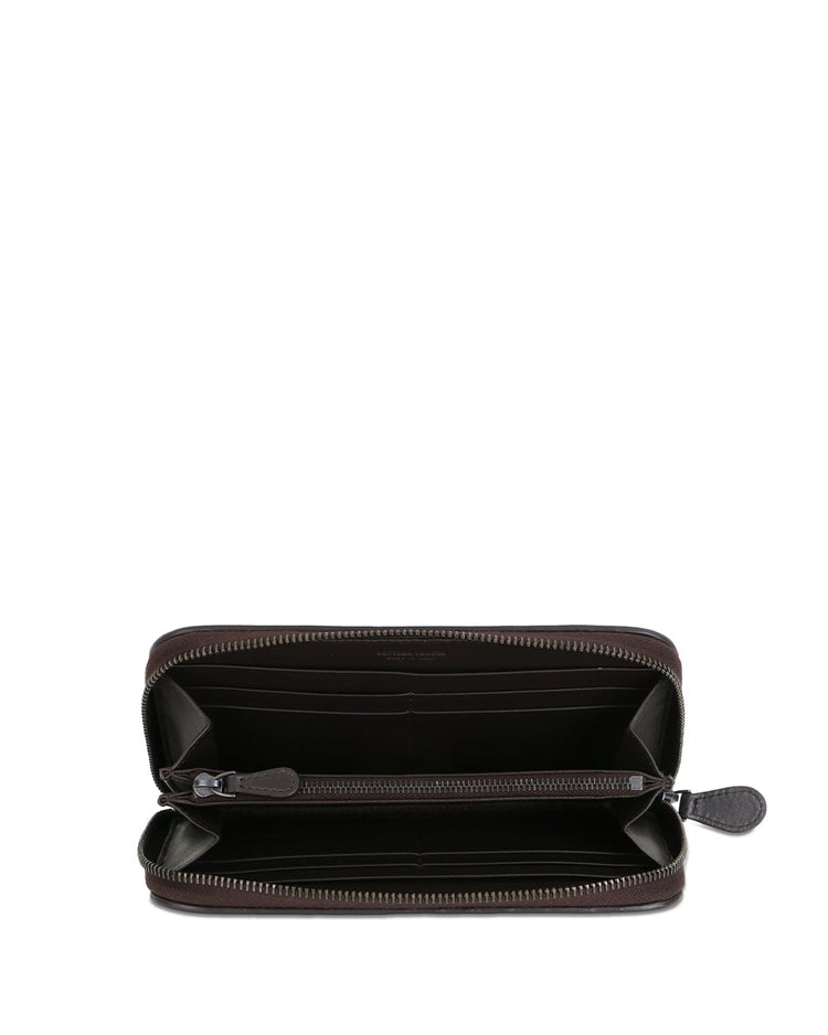 Intrecciato Leather Zip-around Wallet