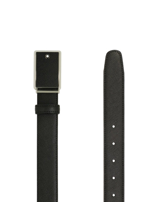 BLACK Saffiano Leather Belt - ISSI Outlet