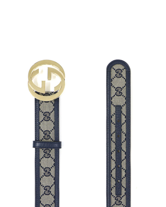 Double G Buckle Canvas Belt