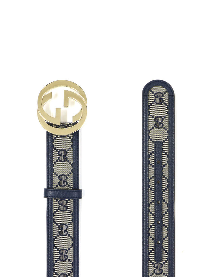 Double G Buckle Canvas Belt
