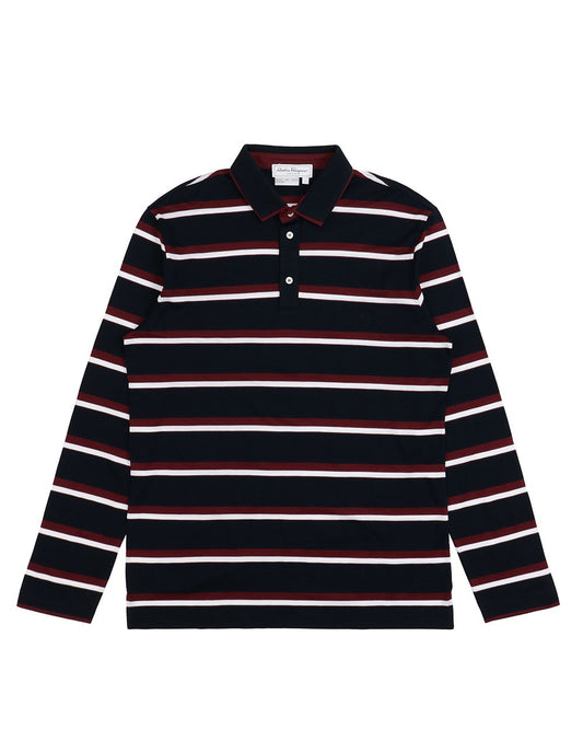 Striped Long Sleeves Polo Shirt