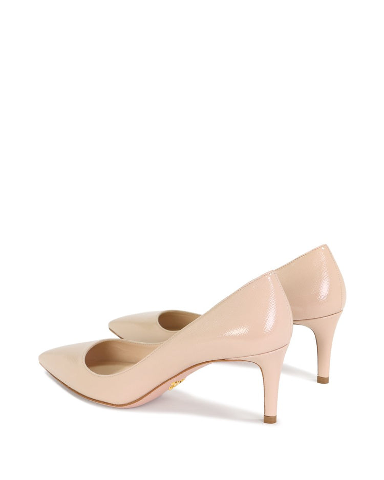 Saffiano Textured Patent Leather Pumps