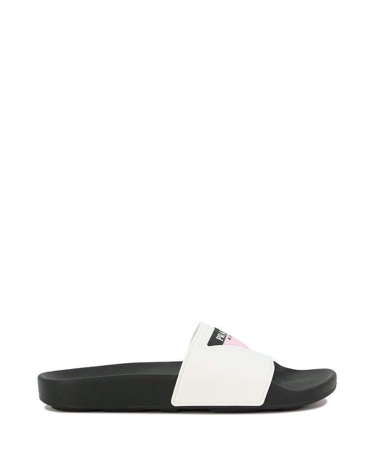 Flat Sandals with Prada Logo