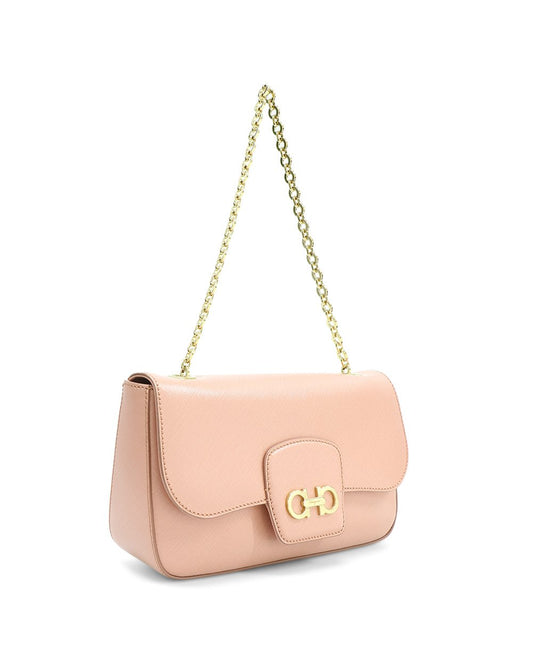 Gancini Leather Shoulder Bag