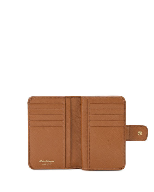 Leather Long Button Wallet