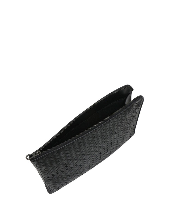 Woven Leather Clutch