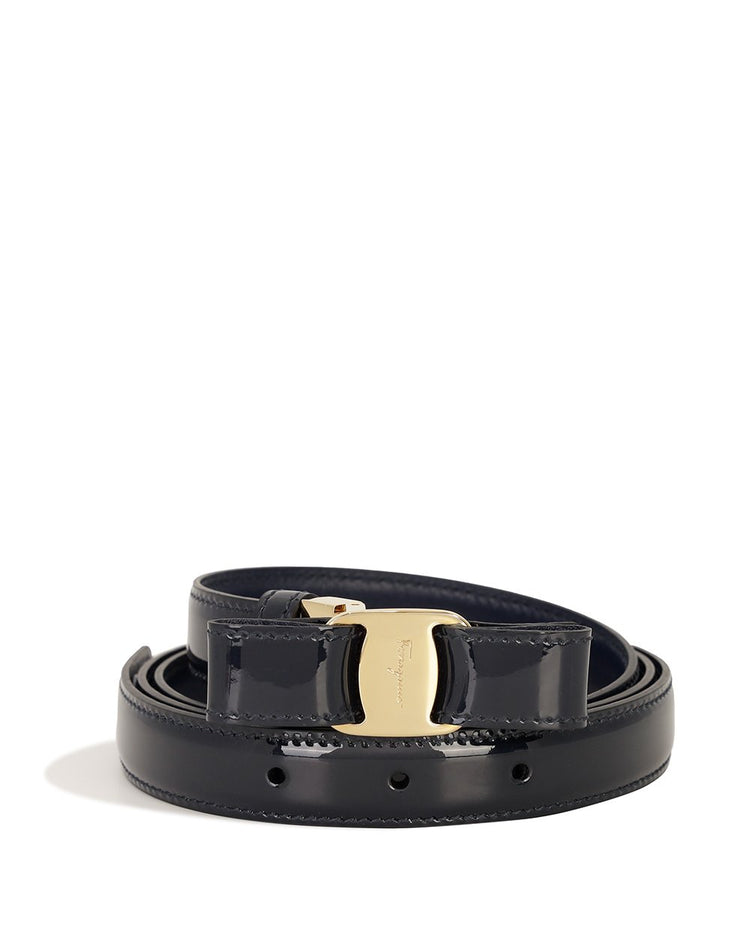 Gold LOGO Buckle Lacquered Belt