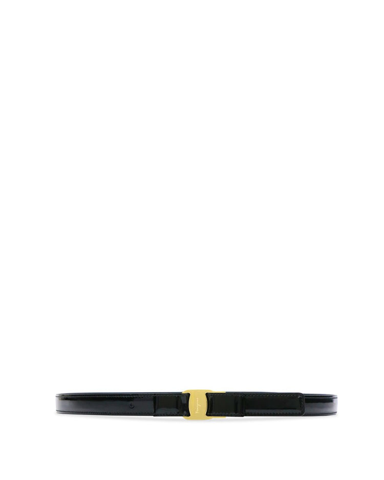 Gold LOGO Buckle Lacquered Belt