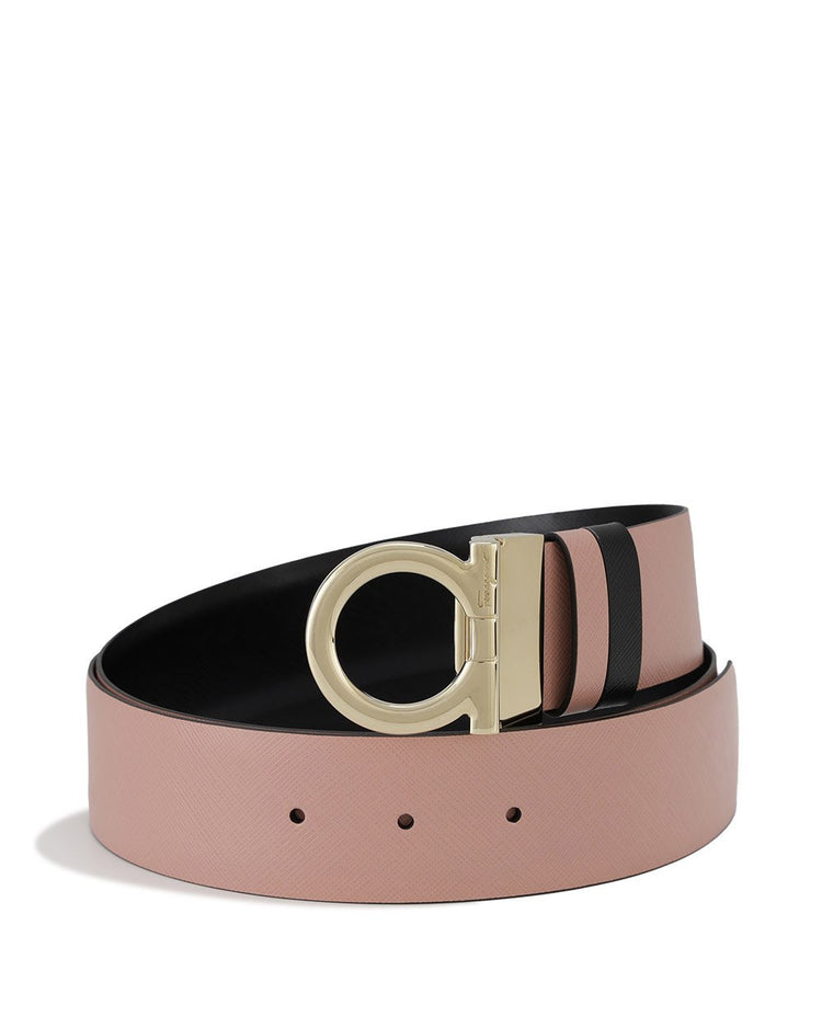 Leather Plate Buckle Double-Sided Belt