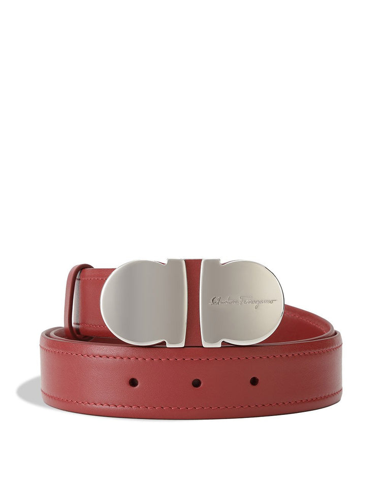 LOGO Buckle Leather Belt