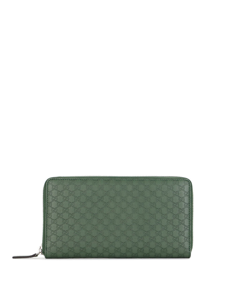 Embossed Zip Around Long Wallet