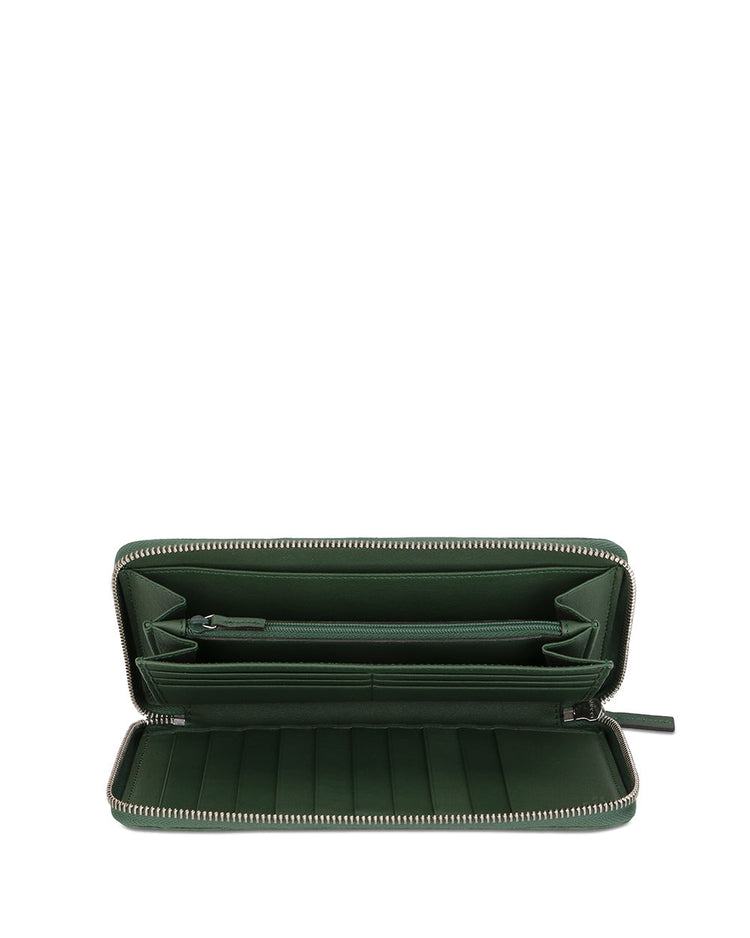 Embossed Zip Around Long Wallet