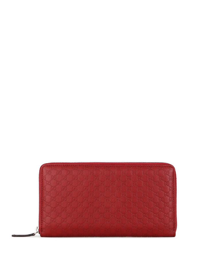 Embossed Zip Around Long Wallet
