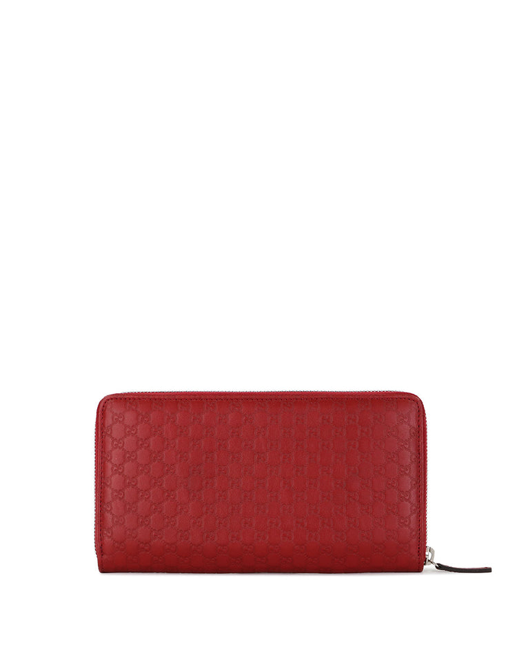Embossed Zip Around Long Wallet