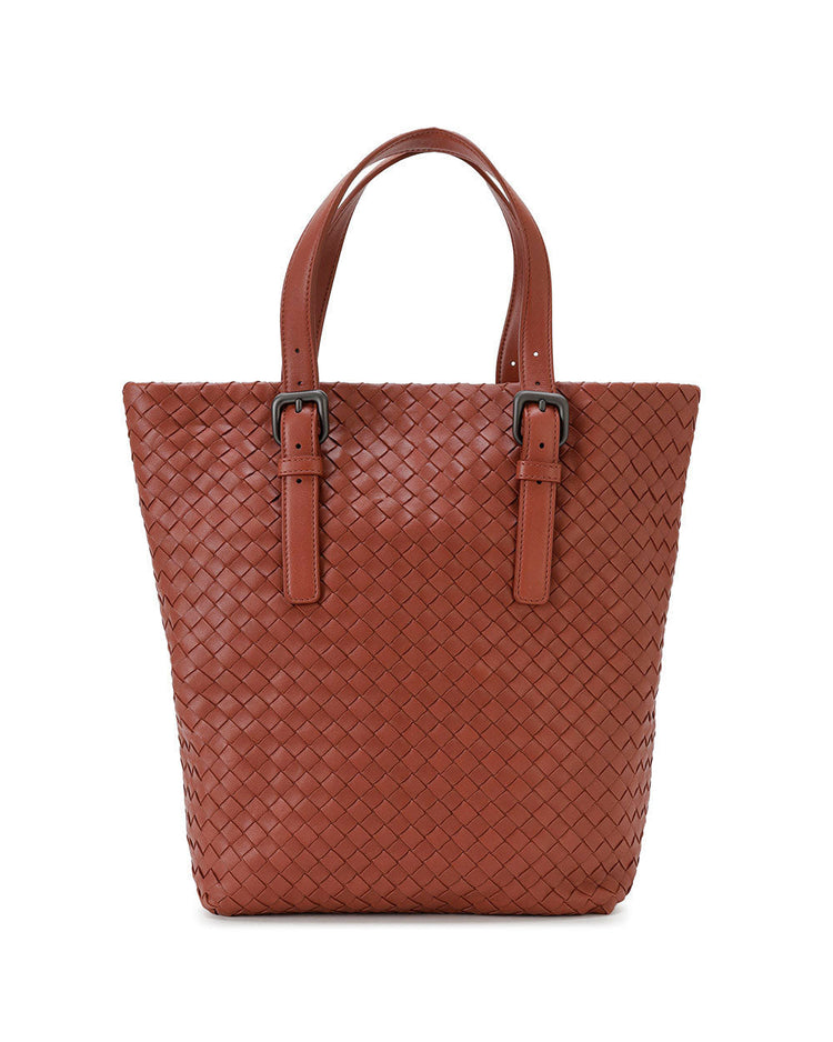 Woven Leather Tote Bag