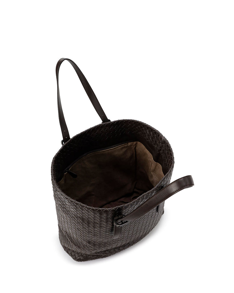 Woven Pattern Sheepskin Handbag