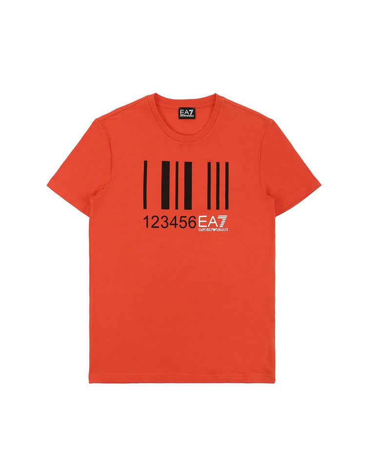 Logo Printed Round Neck Short Sleeved T-Shirt