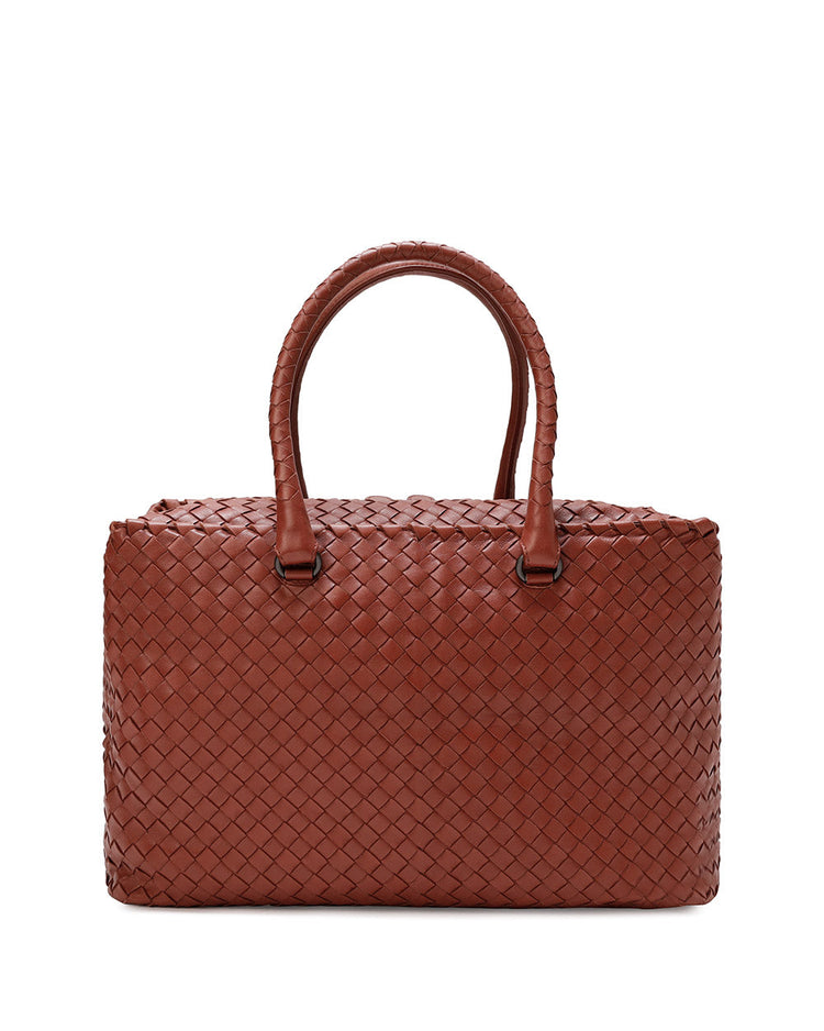 Woven Lamb Leather Handbag