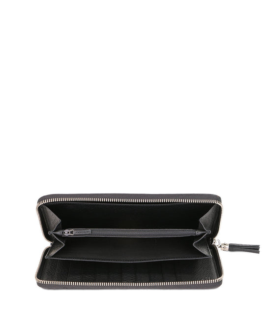 Double G Studded Zip Around Long Wallet