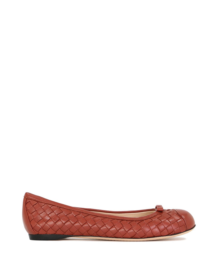 Leather Woven Flats