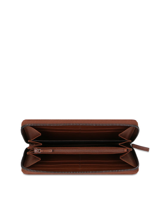 Ribbon G-LOGO Embossed Leather Zip Long Wallet