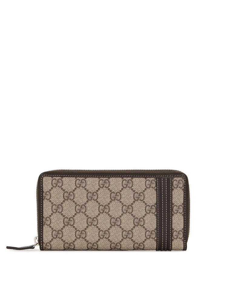 Double G Printed Zipper Long Wallet