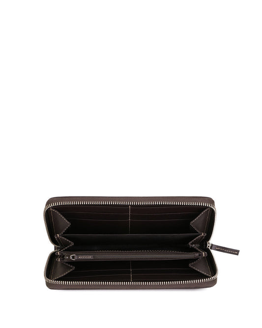 Double G Printed Zipper Long Wallet