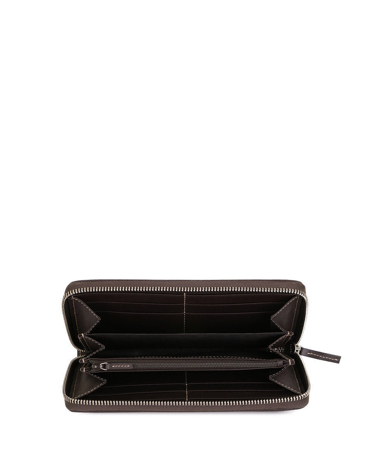 Double G Printed Zipper Long Wallet